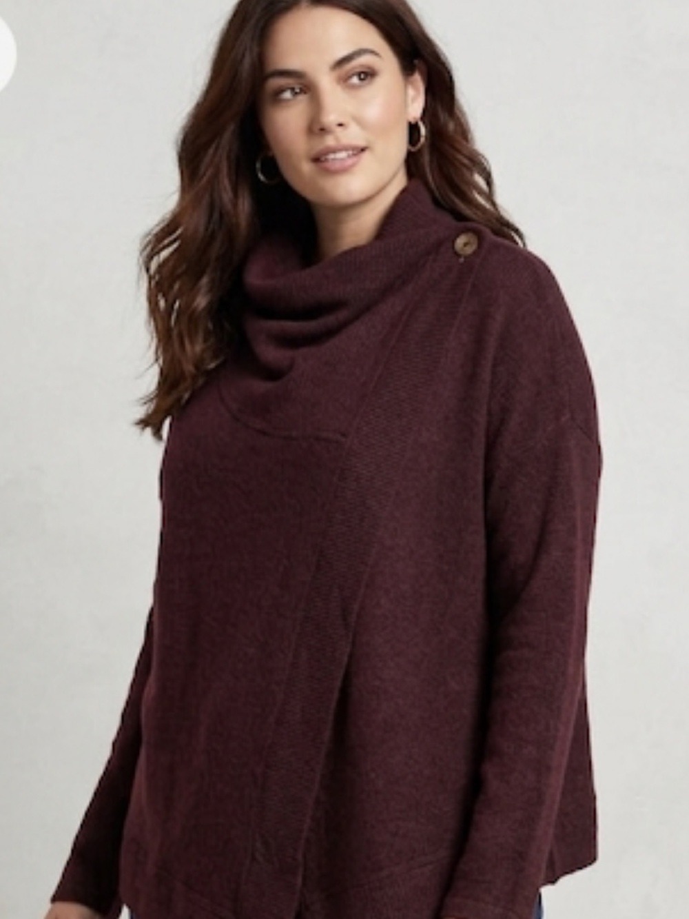 Avatar Clothing Soft Asymmetrical Cowl Neck Cardigan XL Relaxed Fit Lightweight